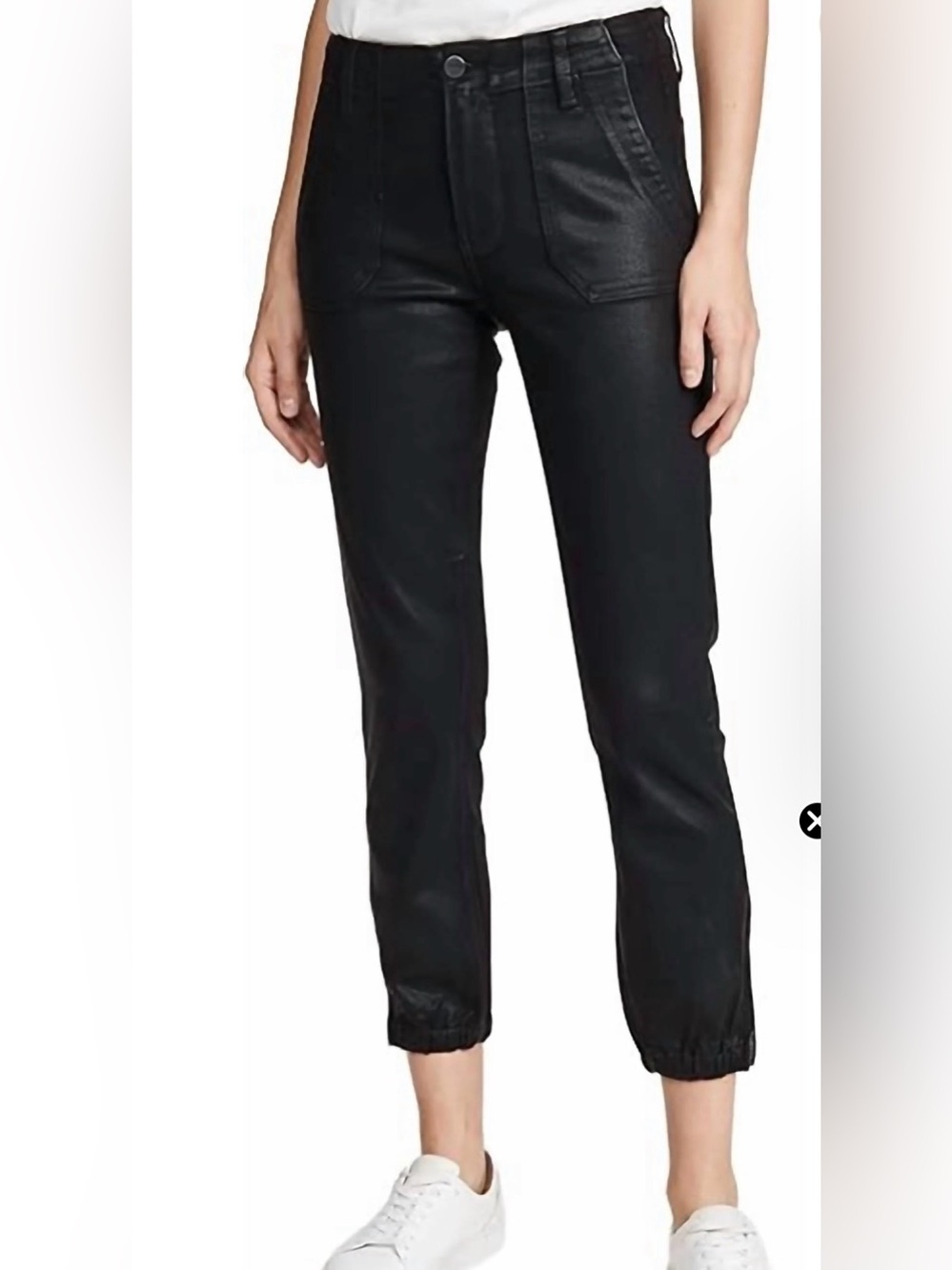 PAIGE Mayslie Jogger Coated Black Waist 24 NWT